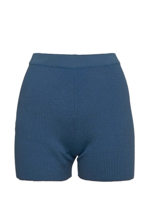 Jacquemus Pre-Owned ribbed knitted shorts - Blue