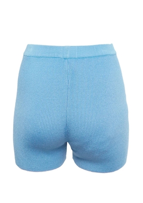 Jacquemus Pre-Owned ribbed knitted shorts - Blue