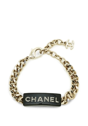 CHANEL Pre-Owned crystal-embellished bracelet - Gold