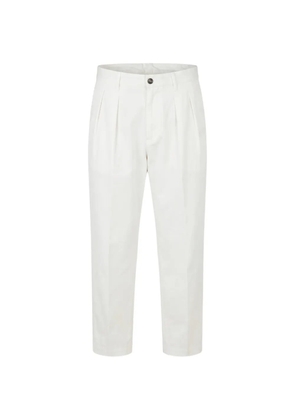 Nine In The Morning pleated-detail cotton trousers - White