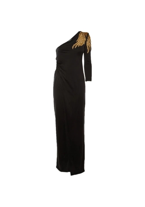 Balmain Pre-Owned embellished one-shoulder maxi dress - Black