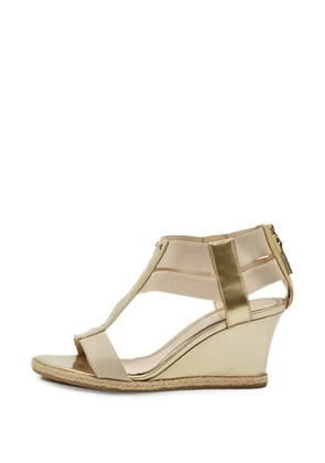 Fendi Pre-Owned elastic wedge sandals - Gold