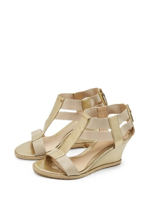 Fendi Pre-Owned elastic wedge sandals - Gold