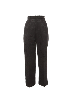 Gucci Pre-Owned logo-pattern trousers - Black