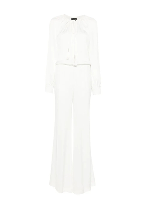 TOM FORD tie-neck jumpsuit - White