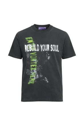 B WOOD Rebuild Your Soul graphic-print T-shirt - Black