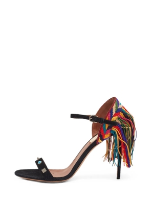 Valentino Garavani Pre-Owned Rolling Rockstud fringe sandals - Black