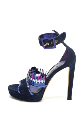 Jimmy Choo Pre-Owned Kathleen ankle strap sandals - Blue