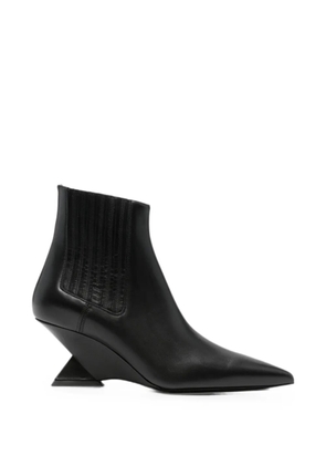 The Attico Cheope sculptural-wedge ankle boots - Black