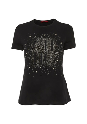 Carolina Herrera Vintage logo-detail T-shirt - Black