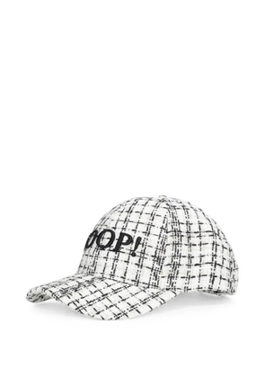 Joop! check print cap - White