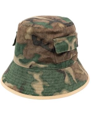 DSQUARED2 camouflage-print bucket hat - Green