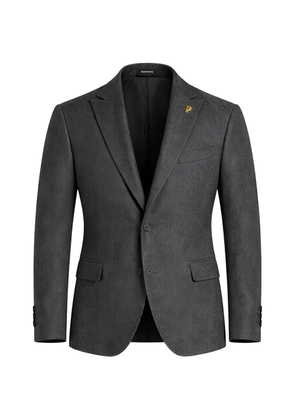 Pal Zileri logo-plaque single-breasted blazer - Grey