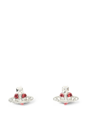 Vivienne Westwood Pre-Owned 2020s Diamante Heart Orb earrings - Silver