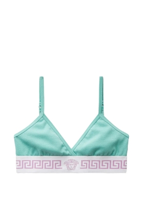 Versace ribbed cotton-jersey bralette - Blue