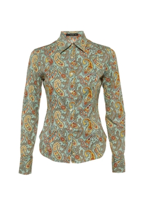 Etro Pre-Owned paisley-print shirt - Green