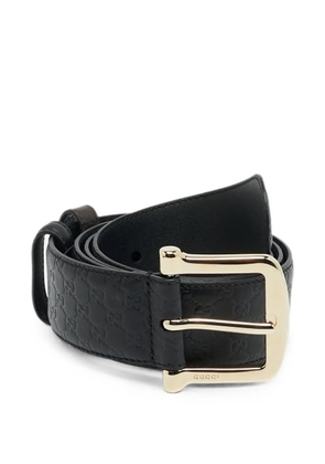 Gucci Pre-Owned Guccissima pin-buckle belt - Black