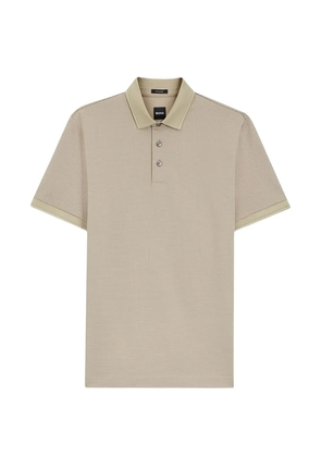 BOSS striped polo shirt - Neutrals