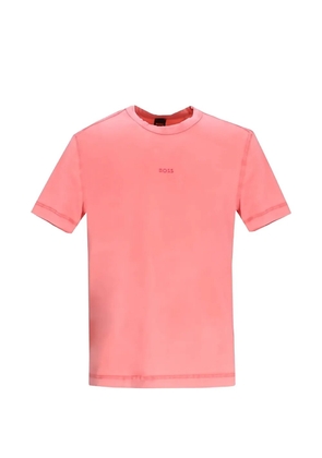 BOSS logo-print washed-effect T-shirt - Pink