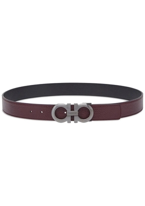 Ferragamo Gancini-buckle leather belt - Red