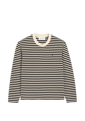 AMI Paris Mariniere cotton T-shirt with Ami de Coeur - Black