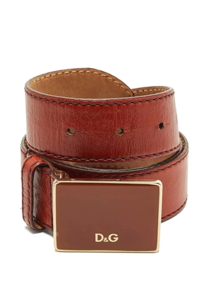 Dolce & Gabbana Pre-Owned leather buckle belt - Brown
