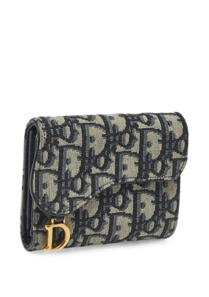 Christian Dior Pre-Owned Saddle Oblique canvas wallet - Blue