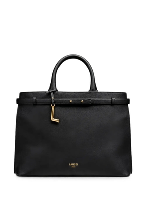 Lancel Faubourg logo-charm grained-leather tote bag - Black