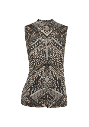 Just Cavalli Vintage printed jersey top - Black