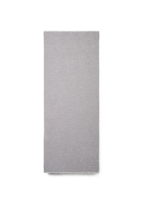 Peserico sequin-embellished frayed scarf - Grey
