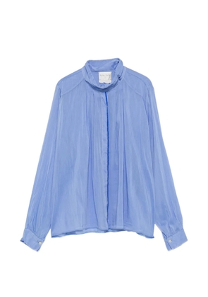 Forte Forte pleated high-neck shirt - Blue