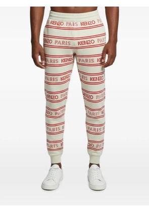 Kenzo Pre-Owned logo-print knit trousers - White