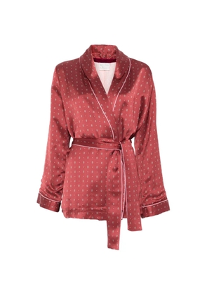 Forte Forte belted patterned jacket - Red