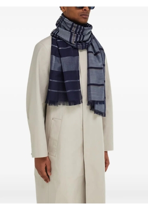 Ferragamo Check stole - Blue