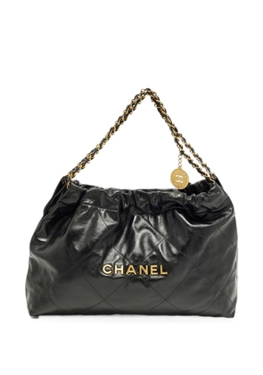 CHANEL Pre-Owned 22 quilted leather tote bag - Black