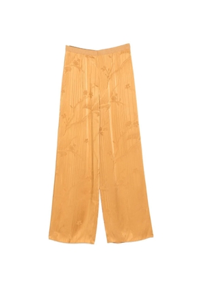 Forte Forte floral-jacquard trousers - Yellow