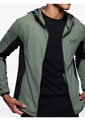 Ea7 Emporio Armani logo-print hooded jacket - Green