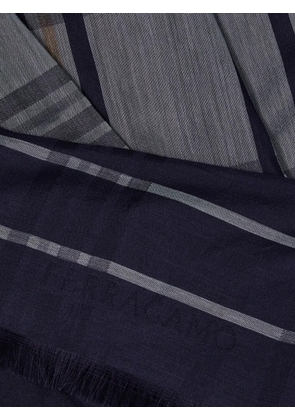 Ferragamo Check stole - Blue