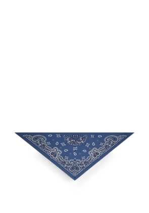 Ferragamo Arabesque print triangle scarf - Blue