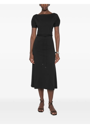 LEMAIRE belted boat-neck midi dress - Black