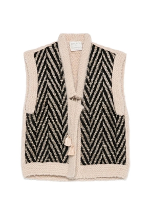 Forte Forte chevron-pattern tassel-detail jacket - Neutrals