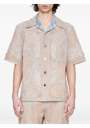 AMIRI crystal-embellished shirt - Neutrals