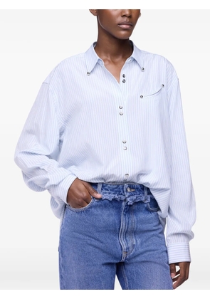 Rabanne bead-embellished striped shirt - Blue