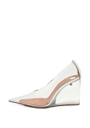 Amina Muaddi Ane wedge pumps - White