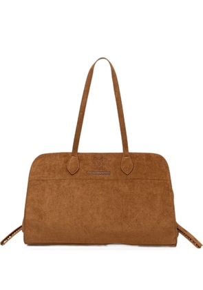 Love Moschino logo-debossed tote bag - Brown