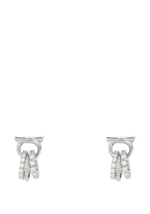 Ferragamo Gancini crystal-embellished earrings - Silver