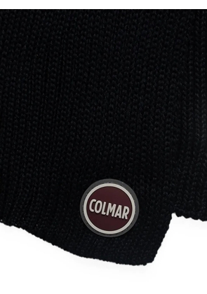 Colmar ribbed-knit logo-patch scarf - Black