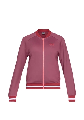 Ea7 Emporio Armani logo-print zip-up track jacket - Pink