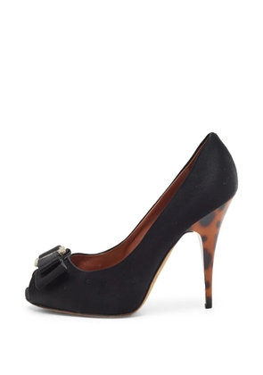 Giuseppe Zanotti Vintage Bow peep-toe pumps - Black