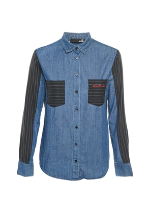 Love Moschino striped denim shirt - Blue